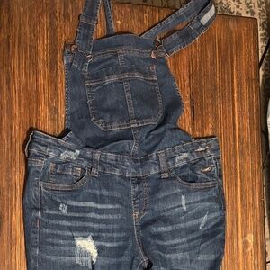 Dark Wash Denim Overalls